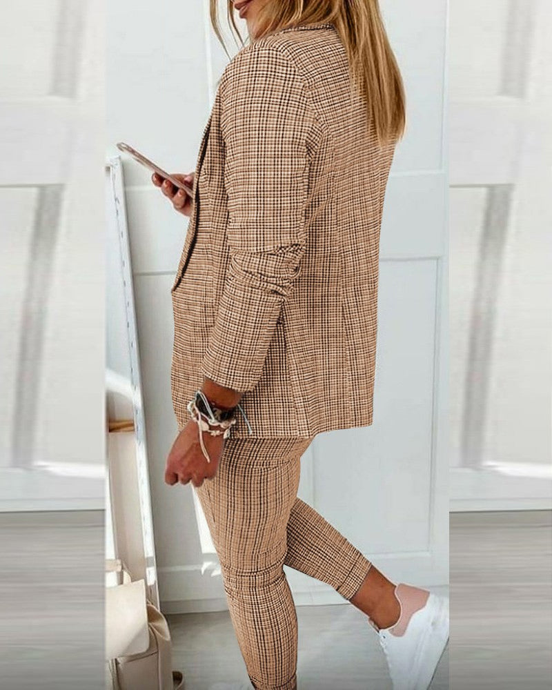 Dorothea - Plaid Casual Women's Suit
