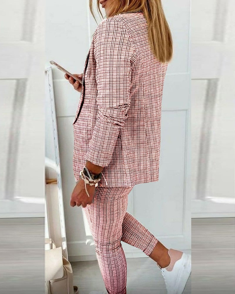 Dorothea - Plaid Casual Women's Suit