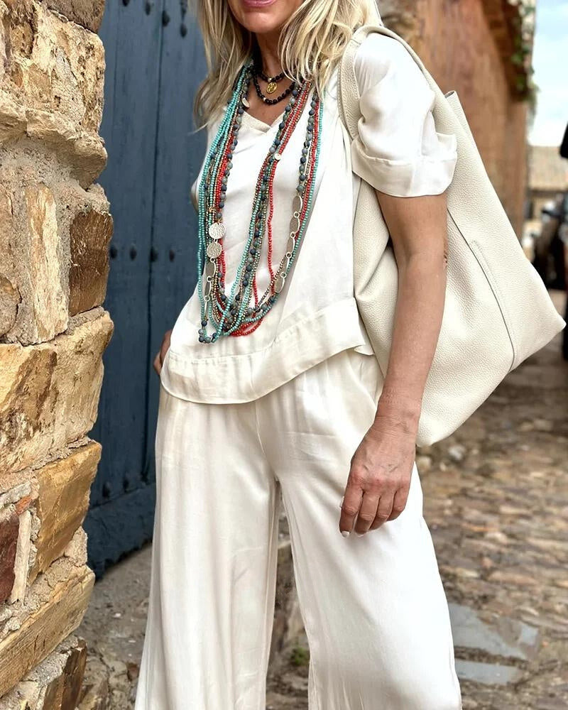 Hiltrun - Bluse & Hosen Set