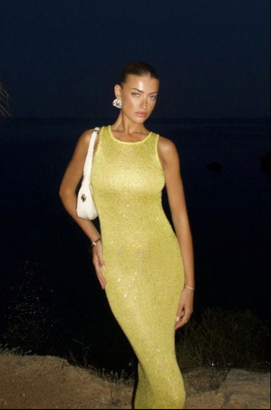 Yalina - Damen Ärmelloses Kleid Maxi