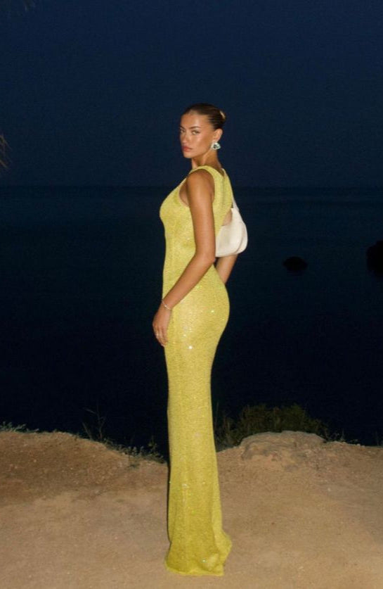 Yalina - Damen Ärmelloses Kleid Maxi