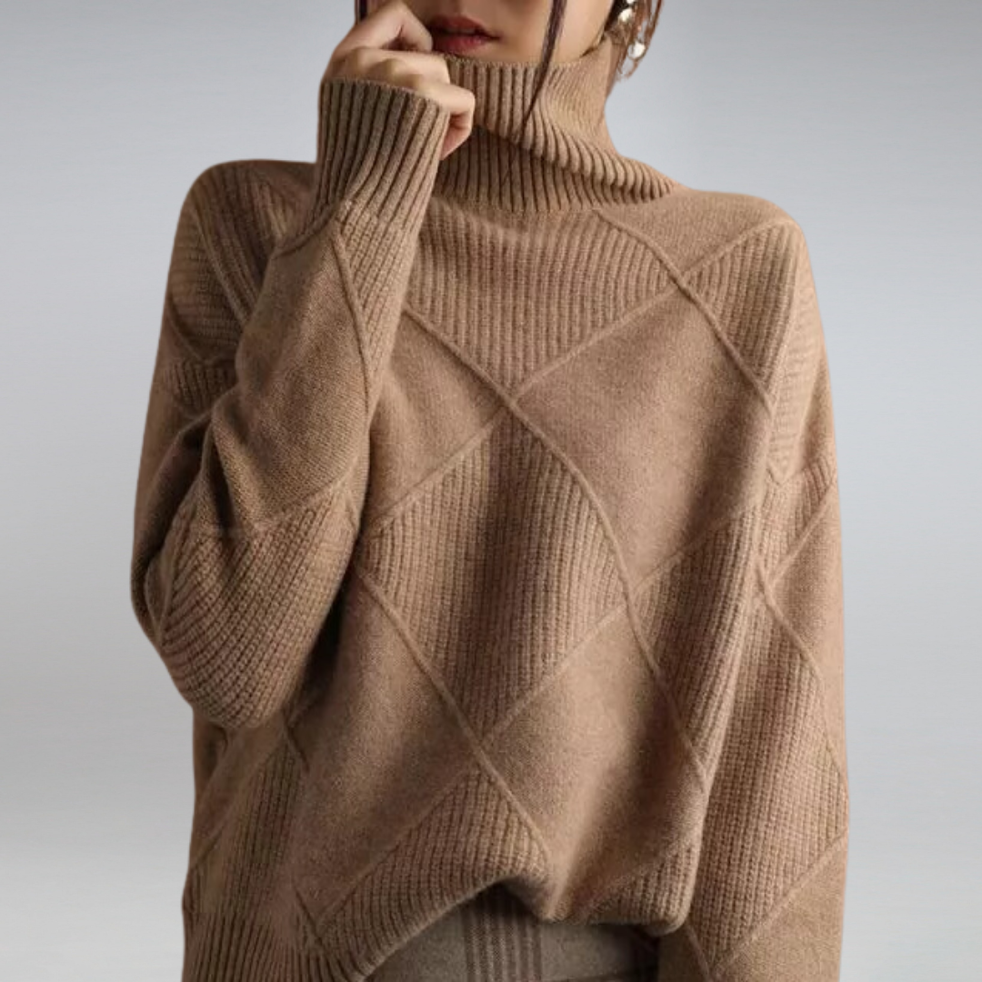 Damen Kuscheliger Rollkragenpullover Warm