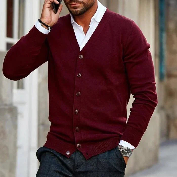 Herren Elegante Strickjacke Lässig