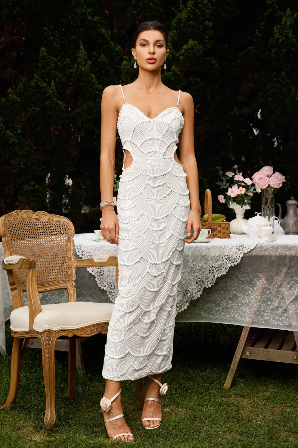 Ysola - Damen Elegantes Abendkleid Ärmelloses