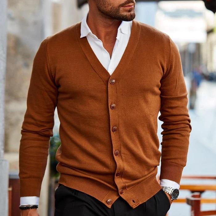 Herren Elegante Strickjacke Lässig