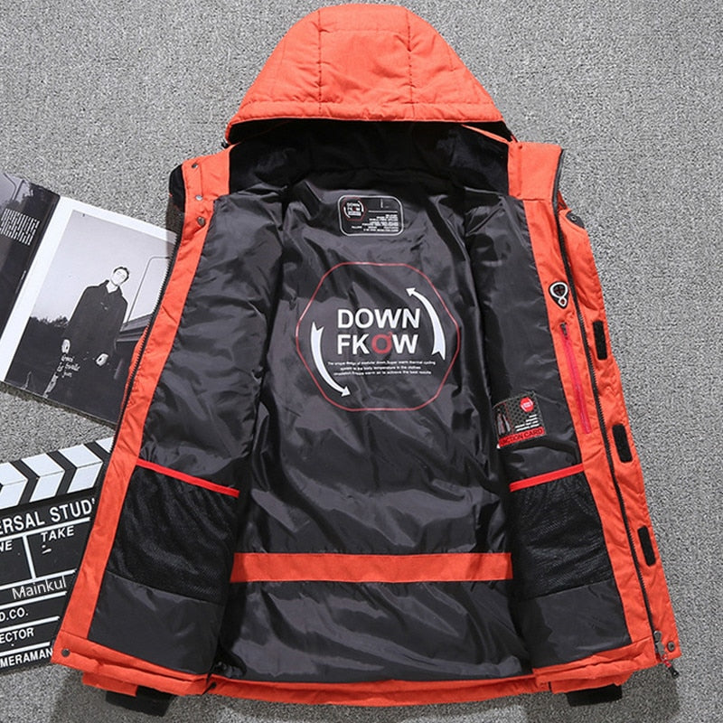 Herren Stilvolle Outdoor-Winterjacke Wasserdicht