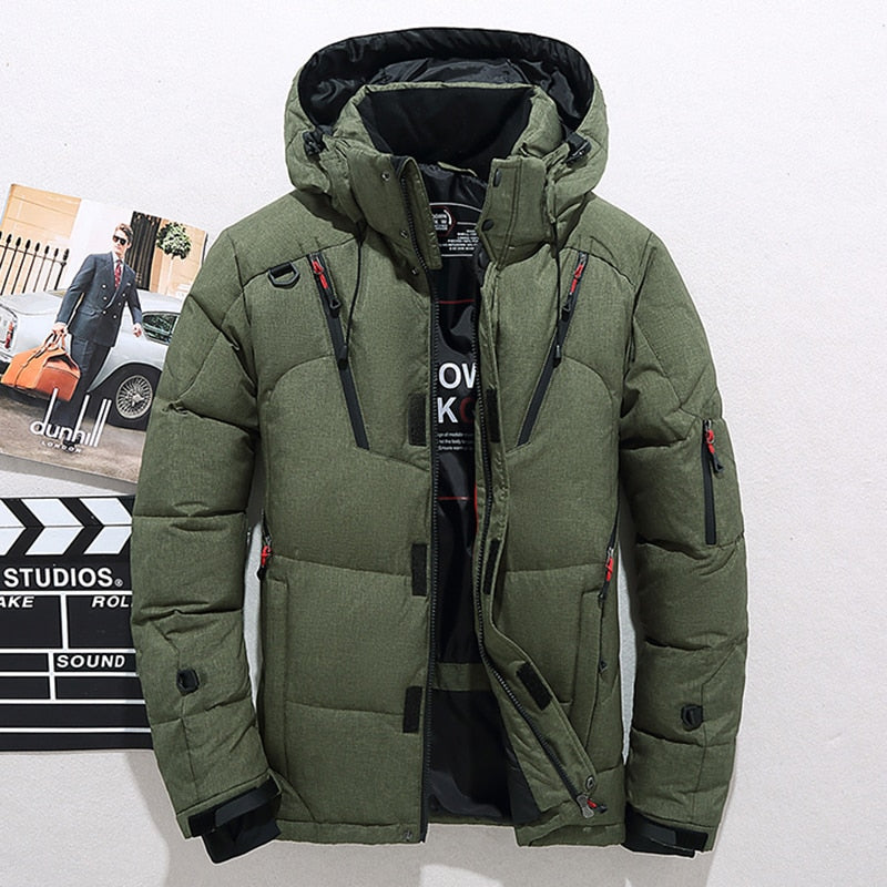 Herren Stilvolle Outdoor-Winterjacke Wasserdicht