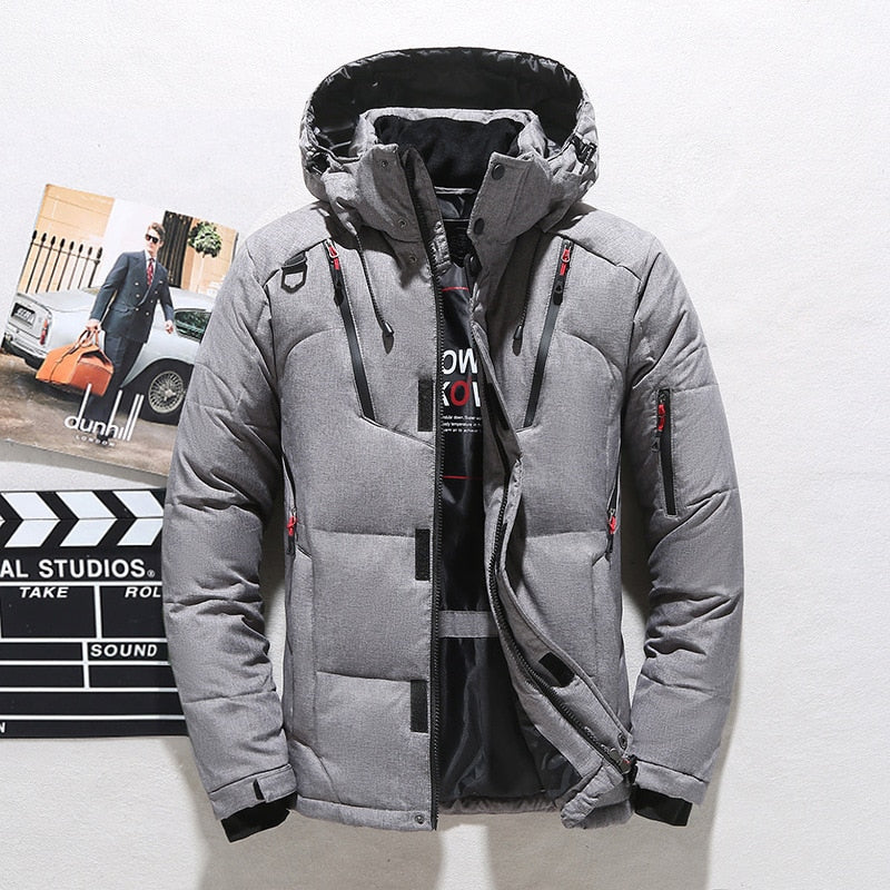 Herren Stilvolle Outdoor-Winterjacke Wasserdicht