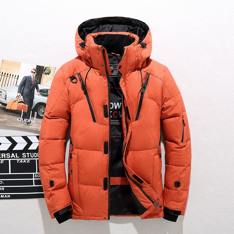 Herren Stilvolle Outdoor-Winterjacke Wasserdicht