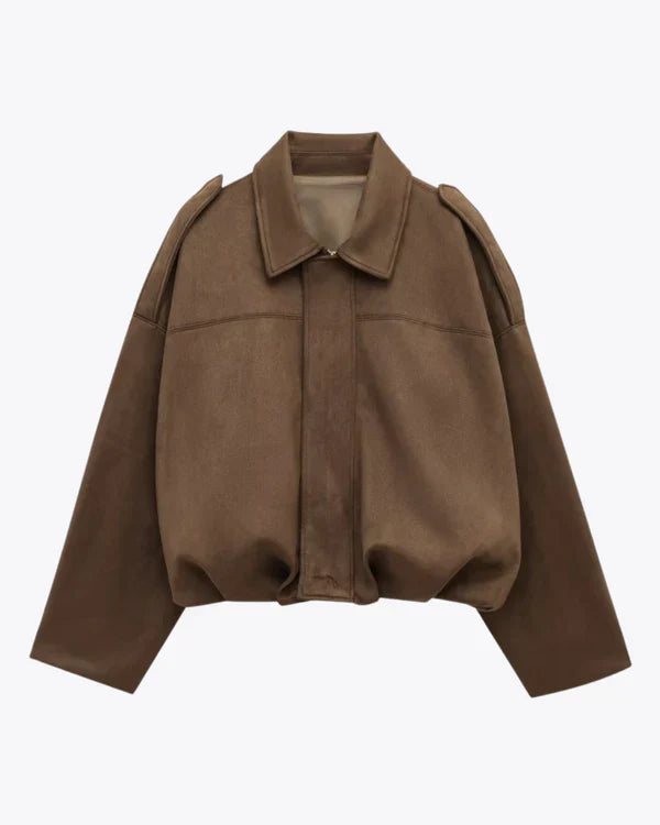 LUMIÈRE | FAUX SUÈDE BOMBERJACKE