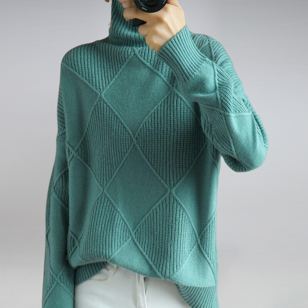 Damen Kuscheliger Rollkragenpullover Warm