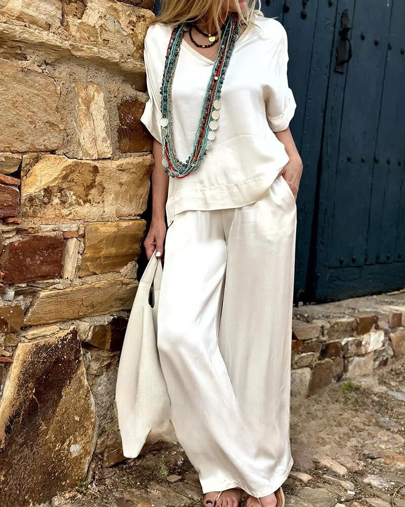 Hiltrun - Bluse & Hosen Set