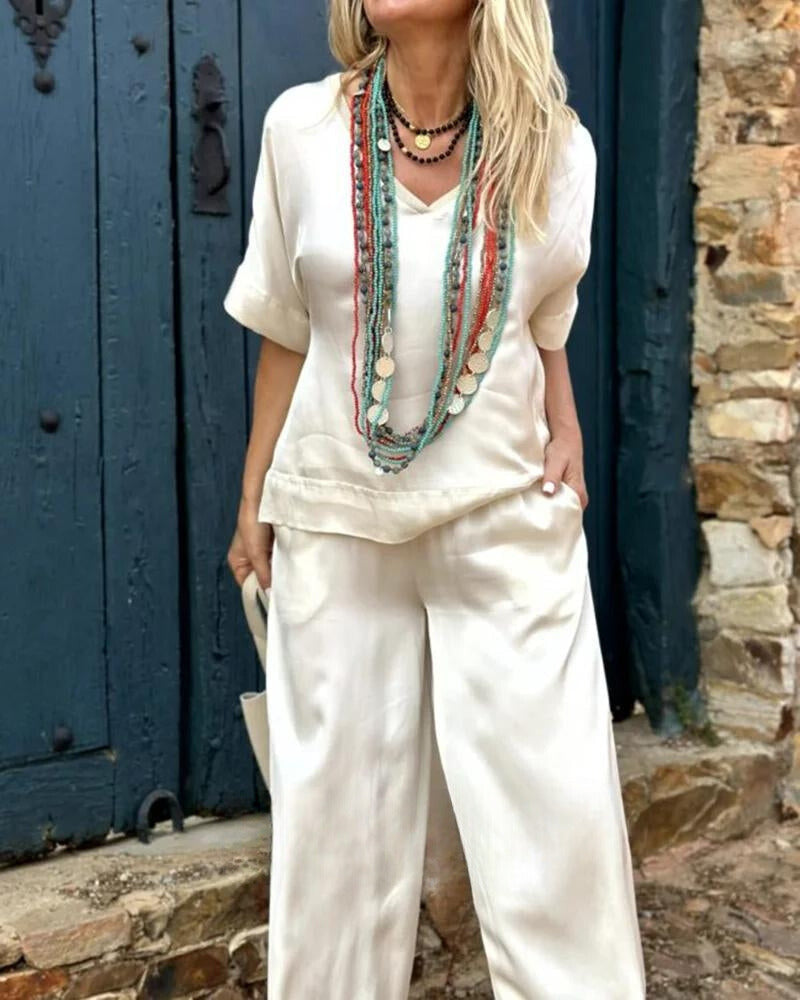 Hiltrun - Bluse & Hosen Set