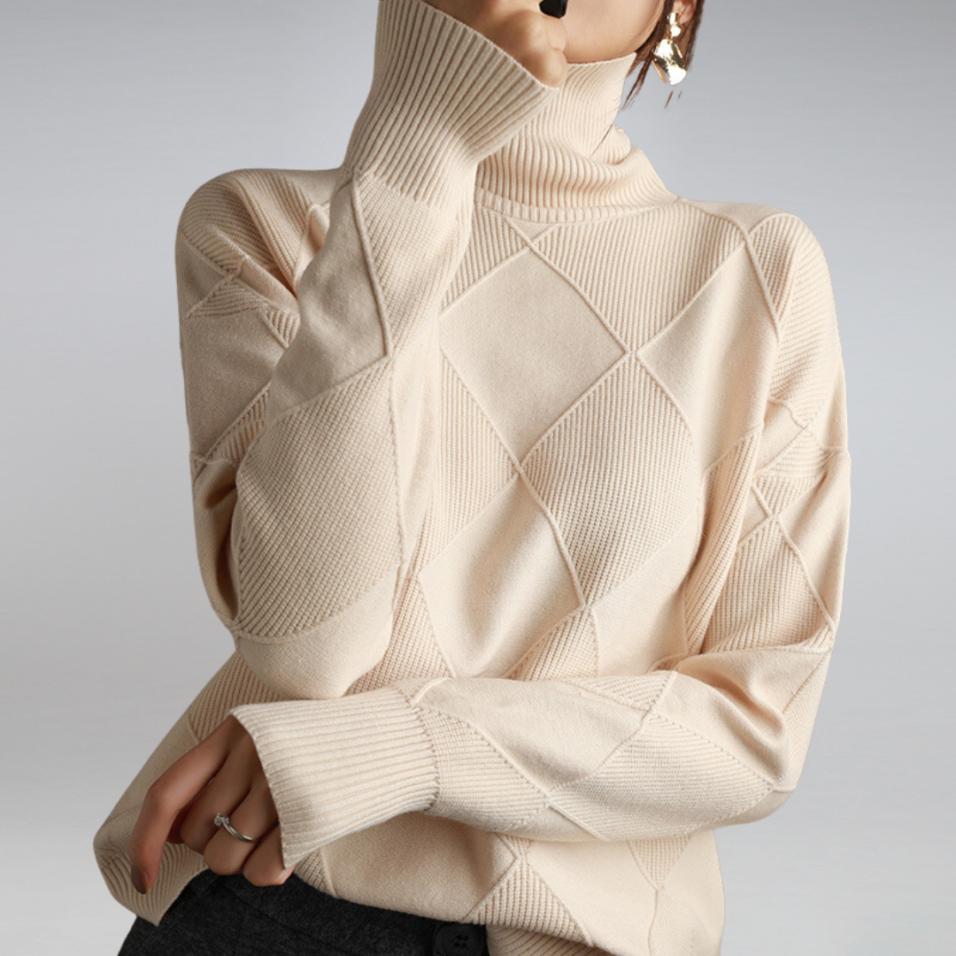 Damen Kuscheliger Rollkragenpullover Warm