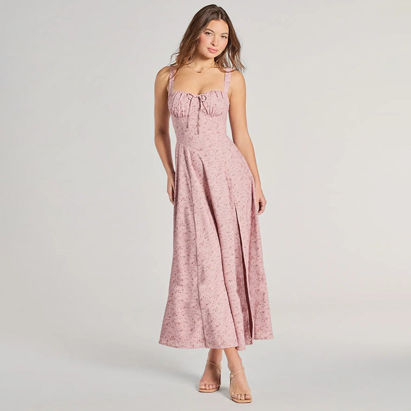 Veyla - Damen Blumenkleid mit Trägern Midi