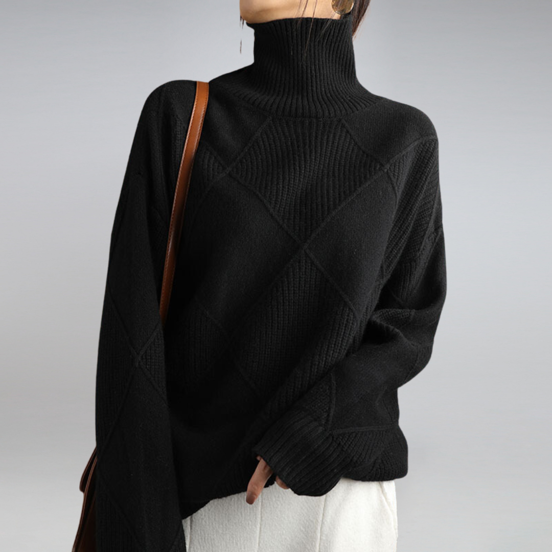 Damen Kuscheliger Rollkragenpullover Warm