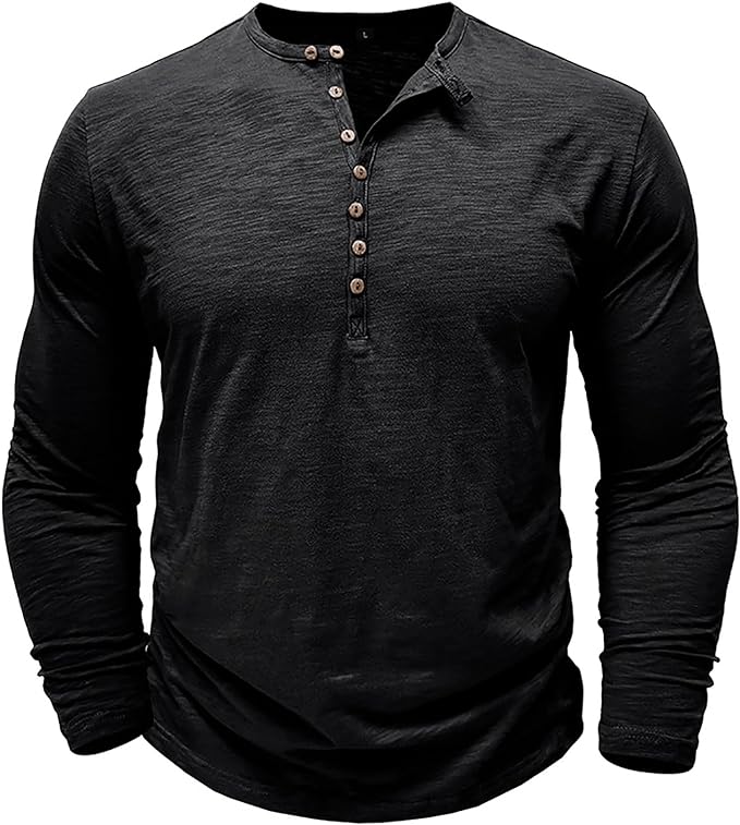 Herren Lockeres Shirt Langarm