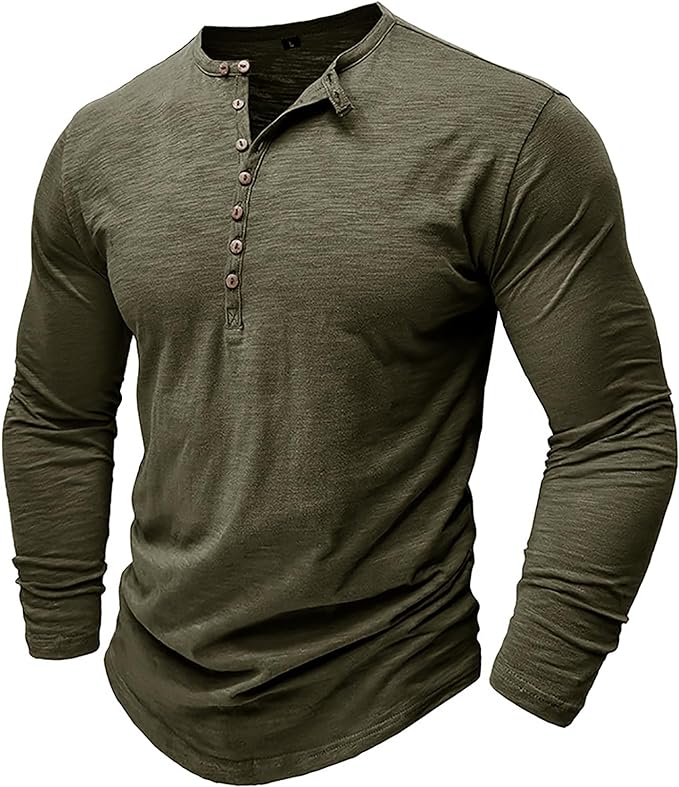 Herren Lockeres Shirt Langarm
