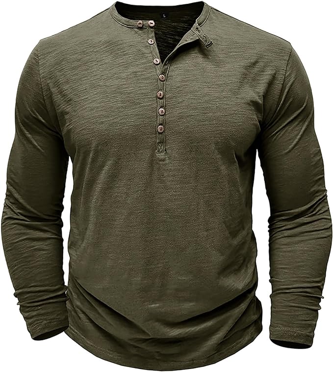 Herren Lockeres Shirt Langarm