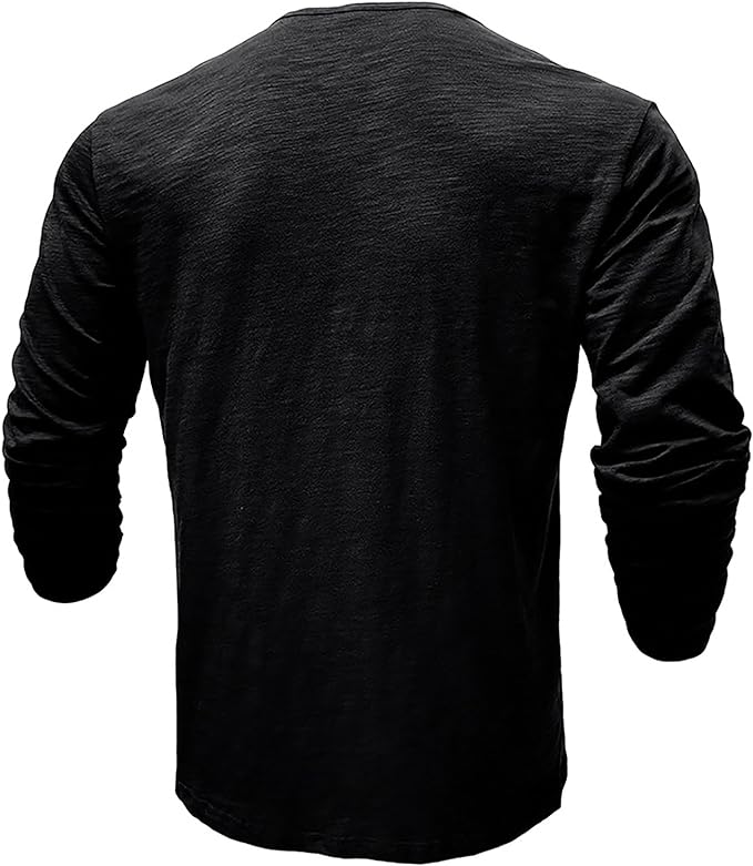 Herren Lockeres Shirt Langarm