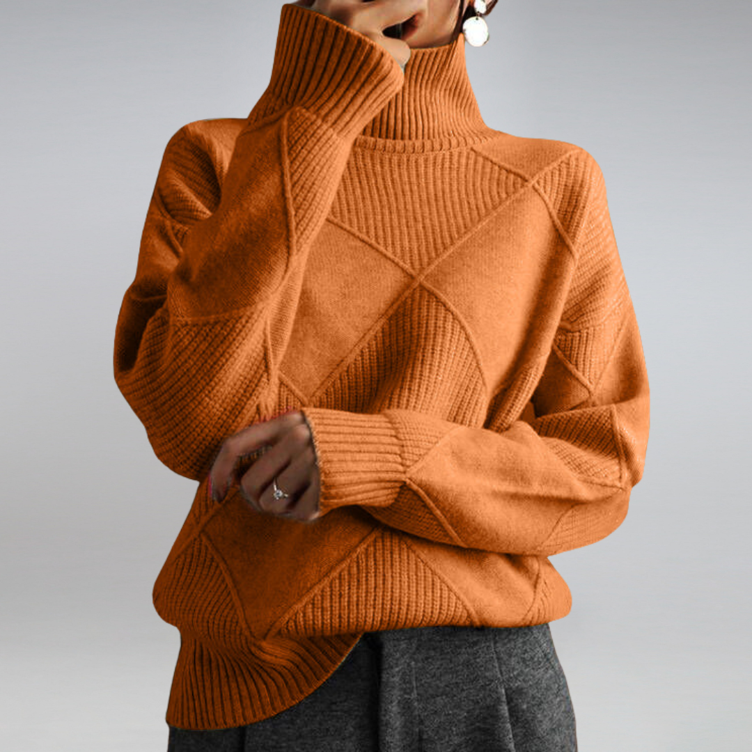 Damen Kuscheliger Rollkragenpullover Warm