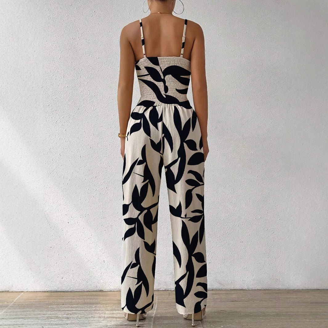 Liane | Trägerloser Overall mit Blumenprint