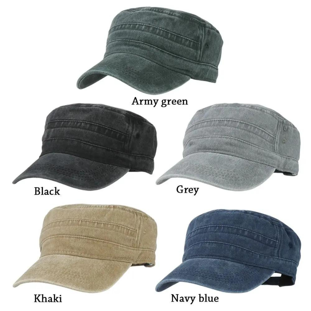 Herren Retro Army Mütze Klassischer Look