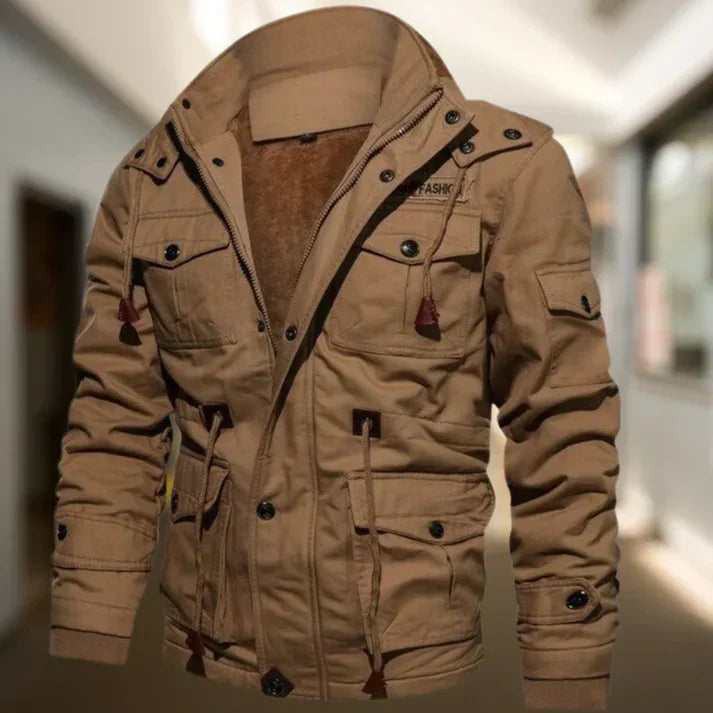 Herren Hochwertige Jacke mit Weichem Futter Warme