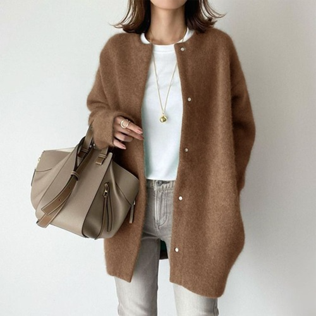 Damen Vintage Strickjacke Langarm