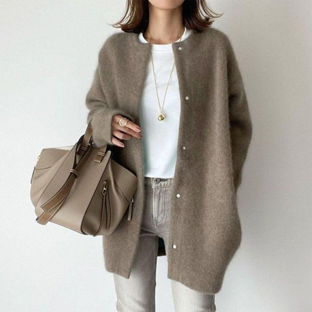 Damen Vintage Strickjacke Langarm
