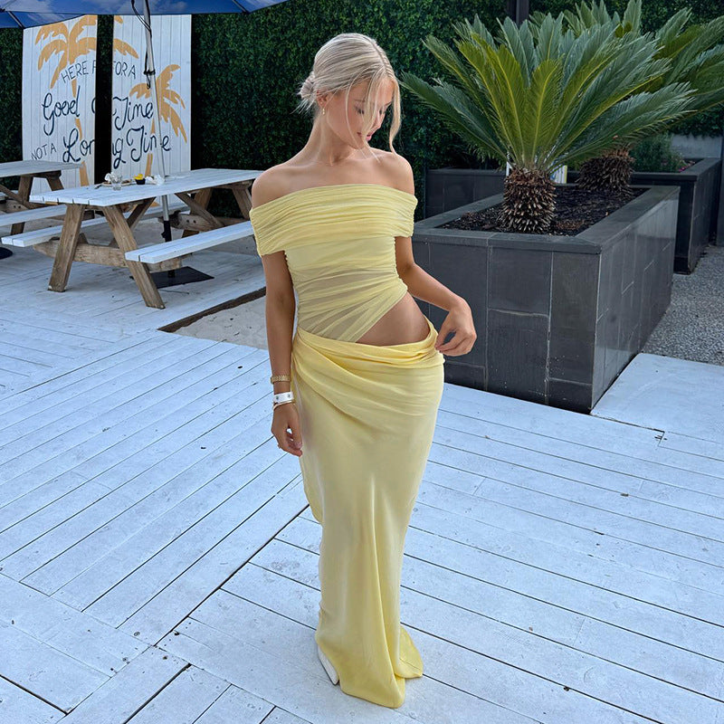 Bella | Langes Kleid aus Spitze Asymmetrisch