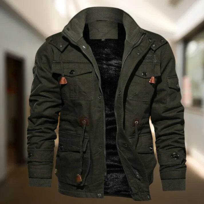 Herren Hochwertige Jacke mit Weichem Futter Warme