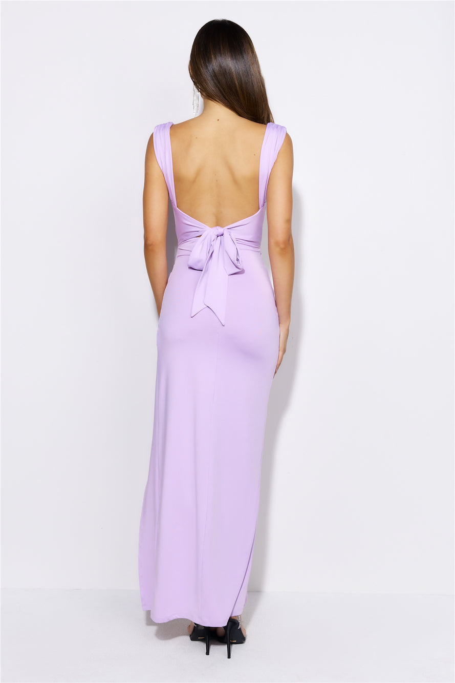 Yuna | Langes Neckholder-Kleid Geschlitzt