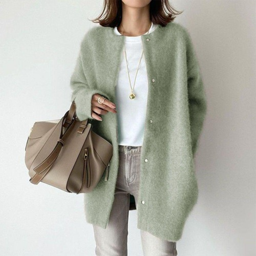 Damen Vintage Strickjacke Langarm