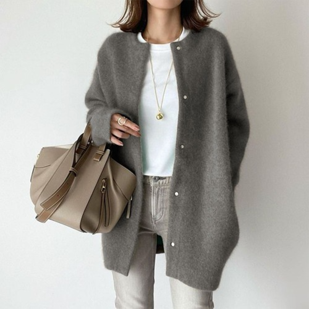 Damen Vintage Strickjacke Langarm