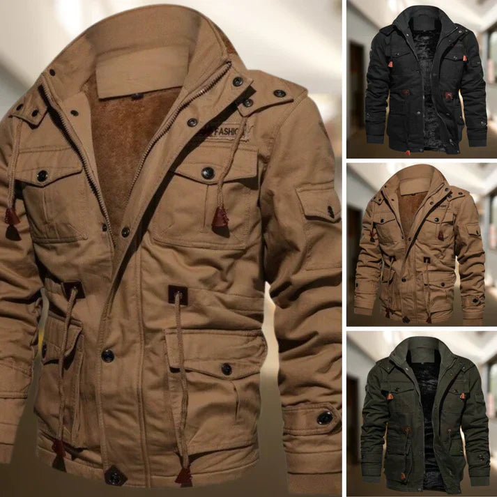 Herren Hochwertige Jacke mit Weichem Futter Warme