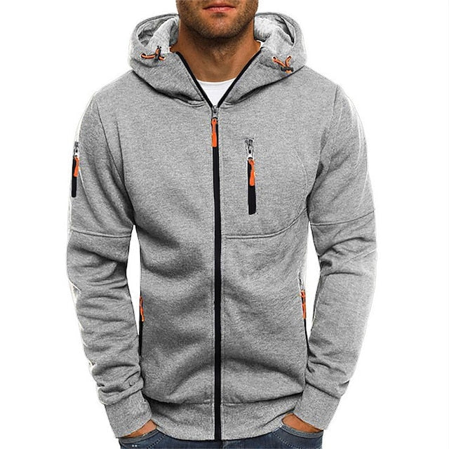 Herren Hochwertiger Kapuzenpullover Reißverschluss