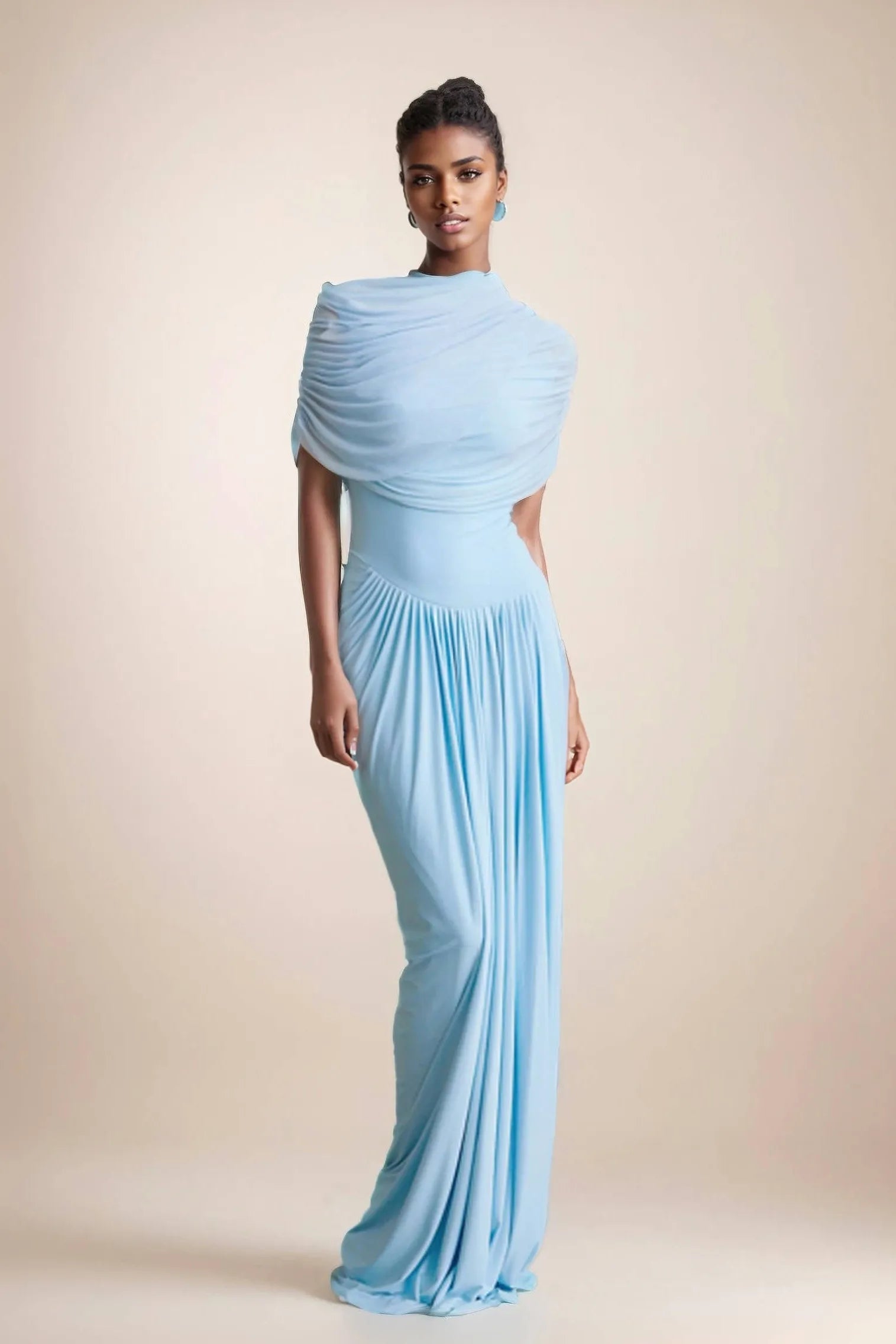 Sabrina | Maxikleid Drapiert Lang Damen