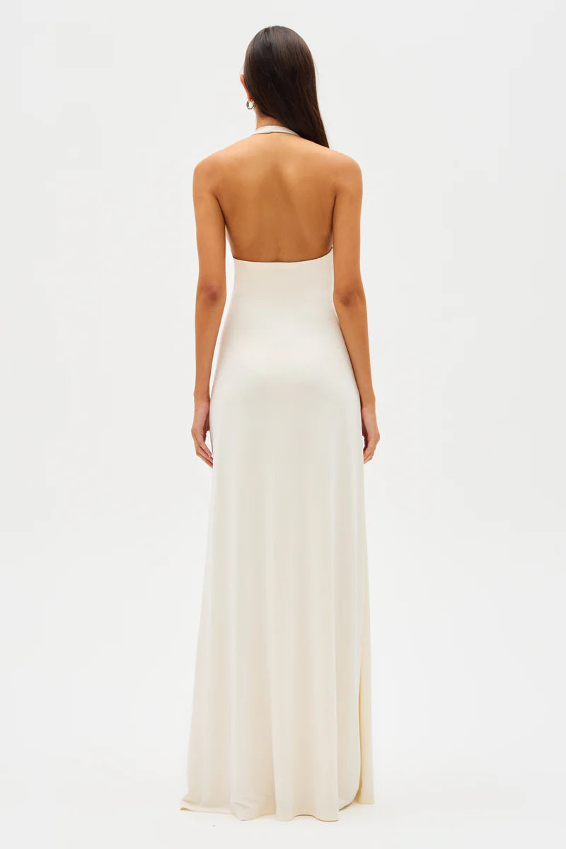 Meyla - Damen Elegantes V-Ausschnitt Abendkleid Maxi
