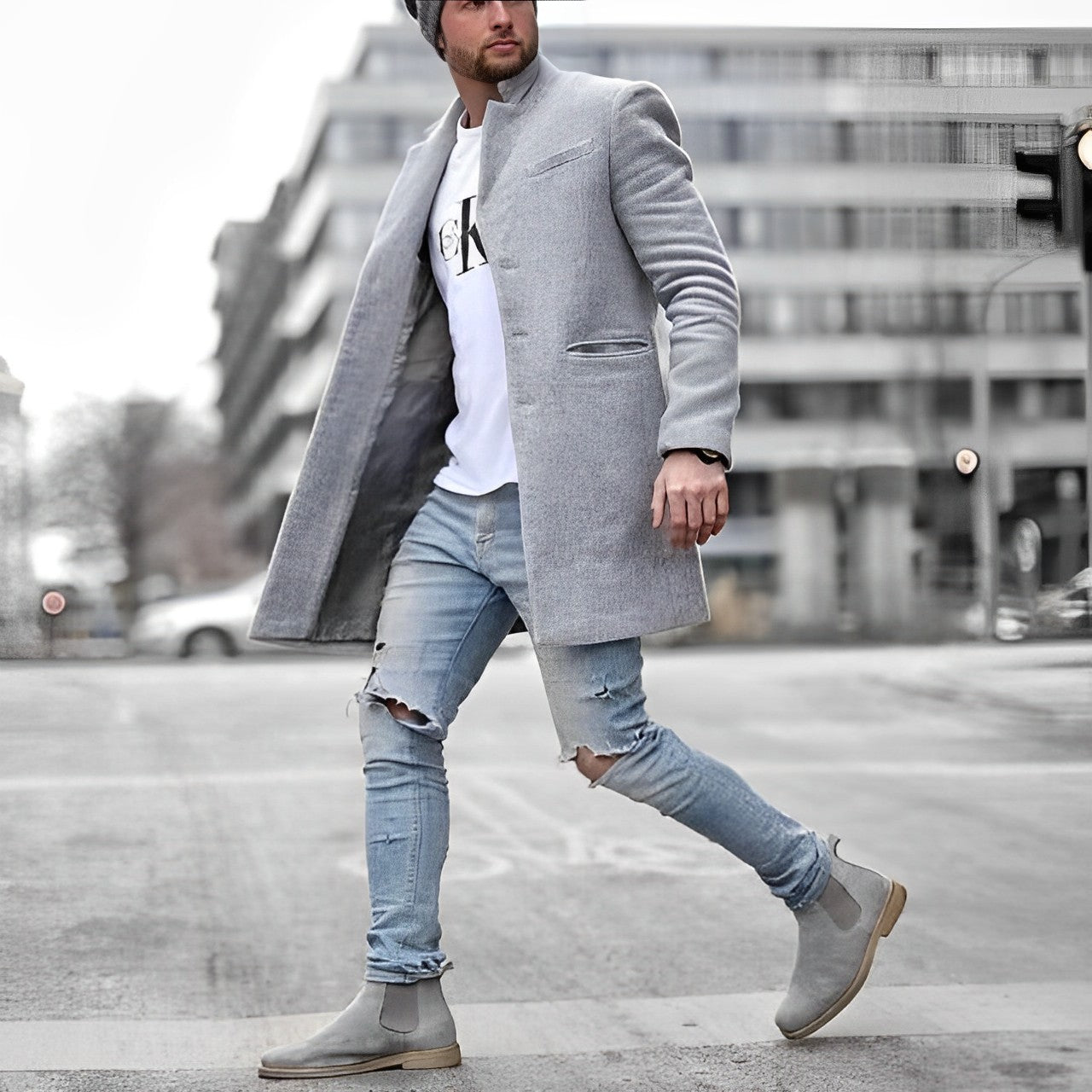 Herren Vielseitige Jacke Lang