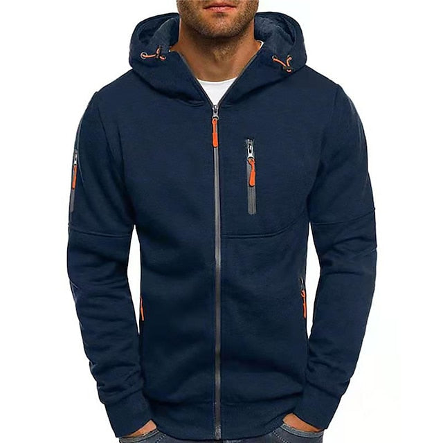 Herren Hochwertiger Kapuzenpullover Reißverschluss