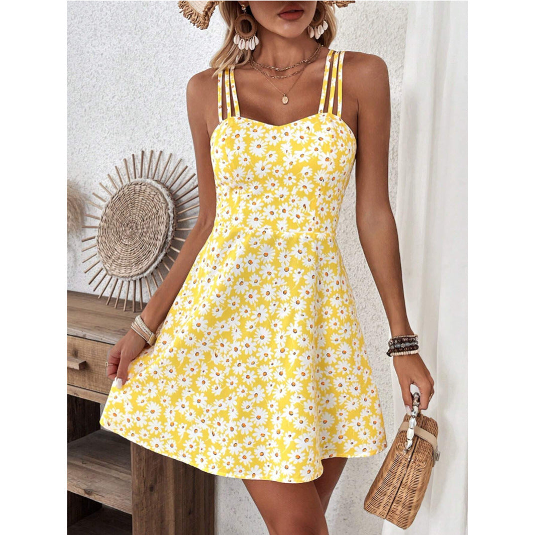 Ellaya - Damen SommerKleid mit Blumenmuster Mini