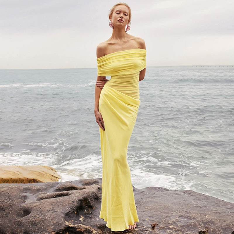 Bella | Langes Kleid aus Spitze Asymmetrisch
