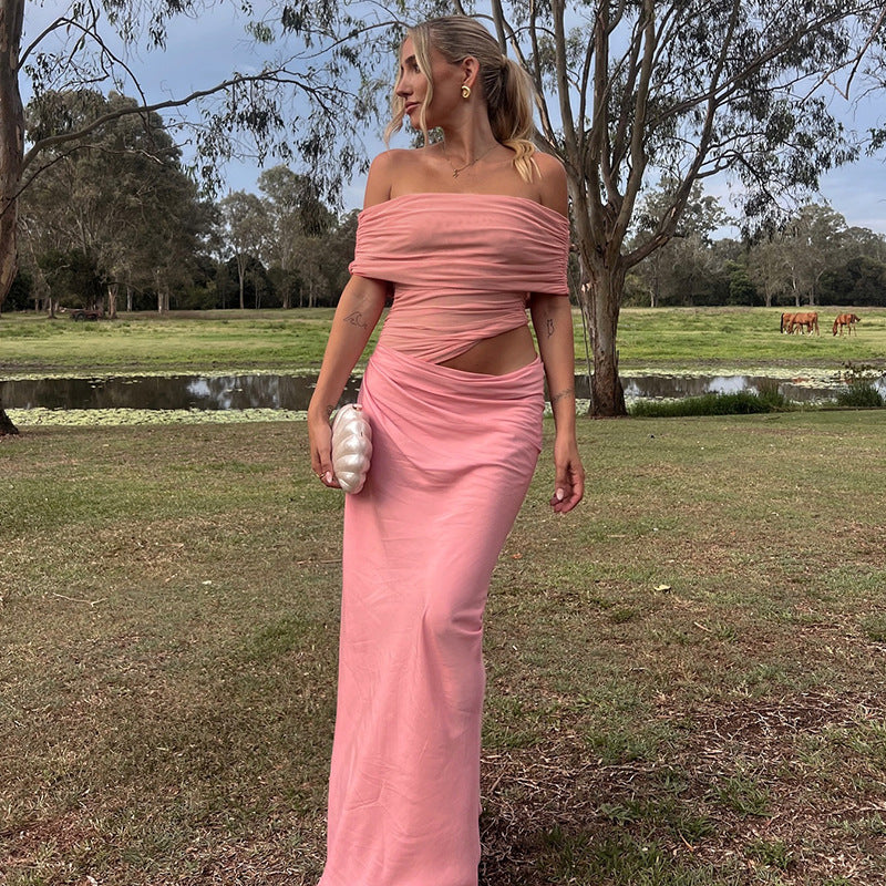 Bella | Langes Kleid aus Spitze Asymmetrisch