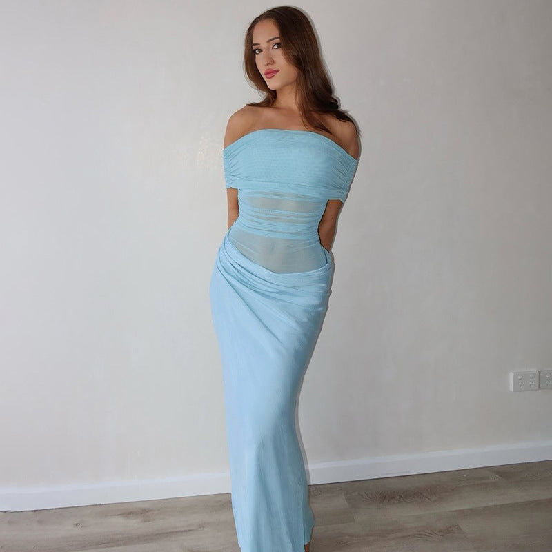 Bella | Langes Kleid aus Spitze Asymmetrisch