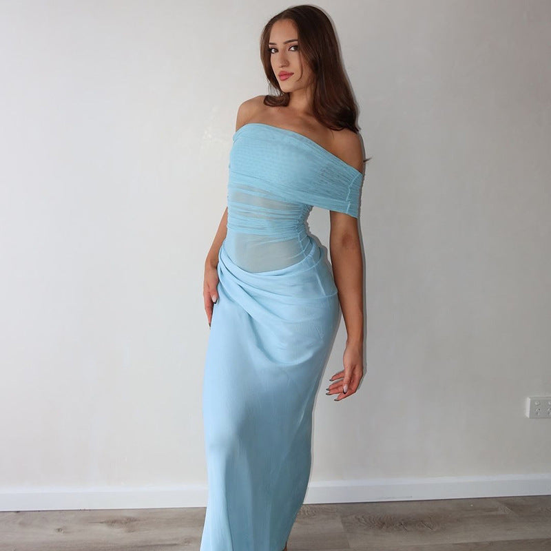 Bella | Langes Kleid aus Spitze Asymmetrisch