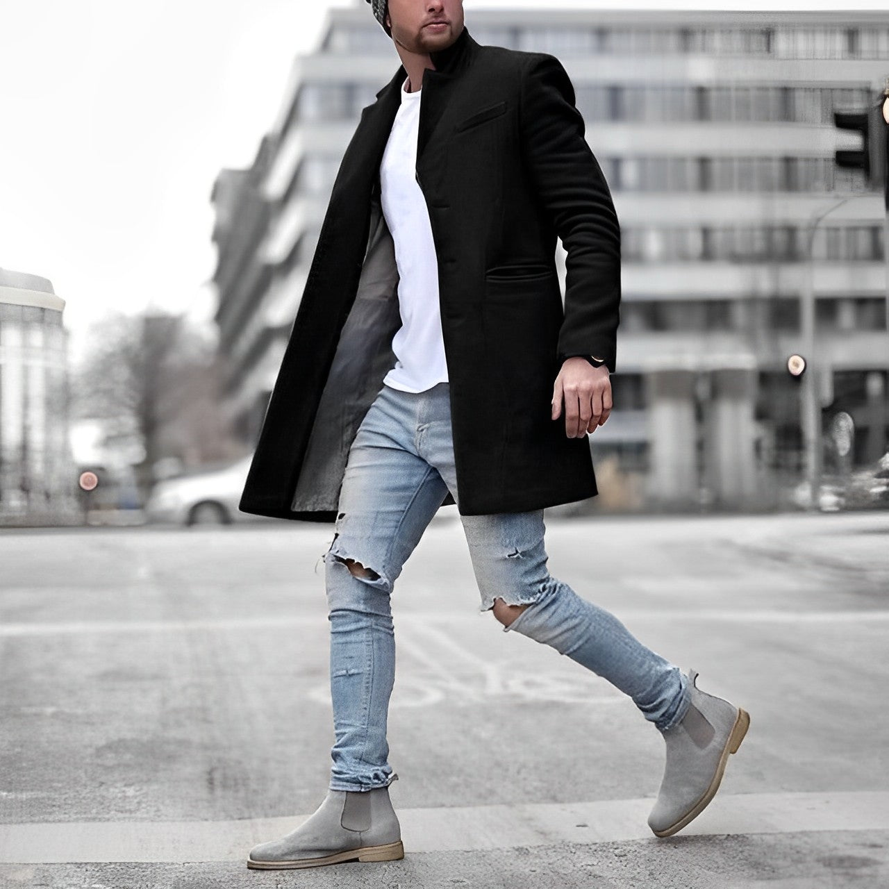 Herren Vielseitige Jacke Lang