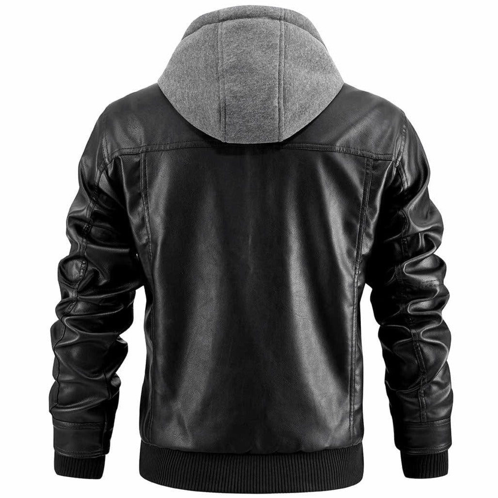 Herren Hochwertige Jacke mit Kapuze Reißverschluss