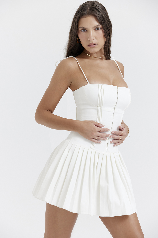 Alba | Plissiertes Korsett-Kleid
