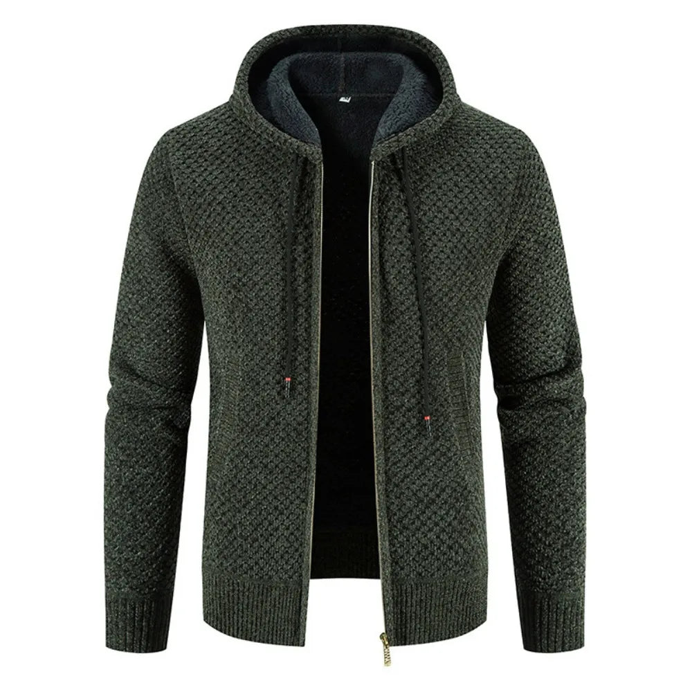 Herren Warme Strickjacke Langarm